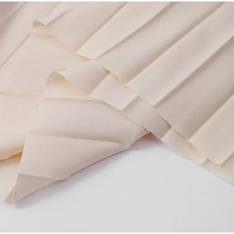 Elegant scoop neck pleated dress for women