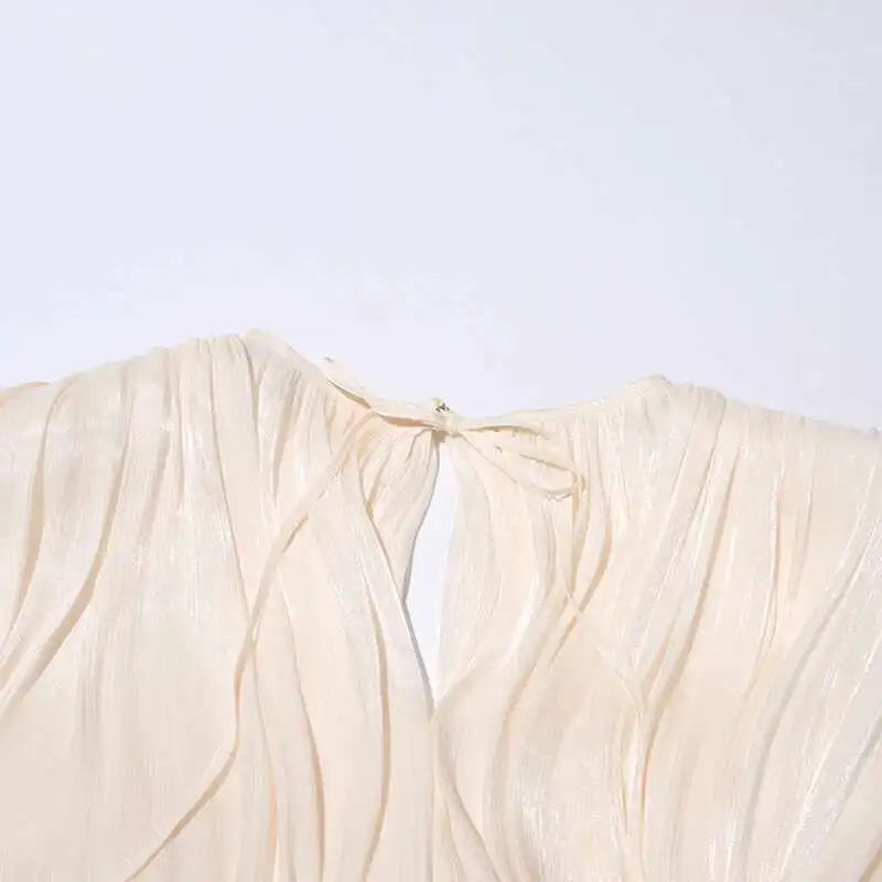 TWOTWINSTYLE Solid Blouse Mini Dresses For Women