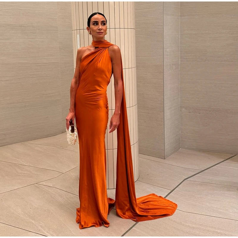Elegant One-Shoulder Maxi Dress – Timeless Luxury