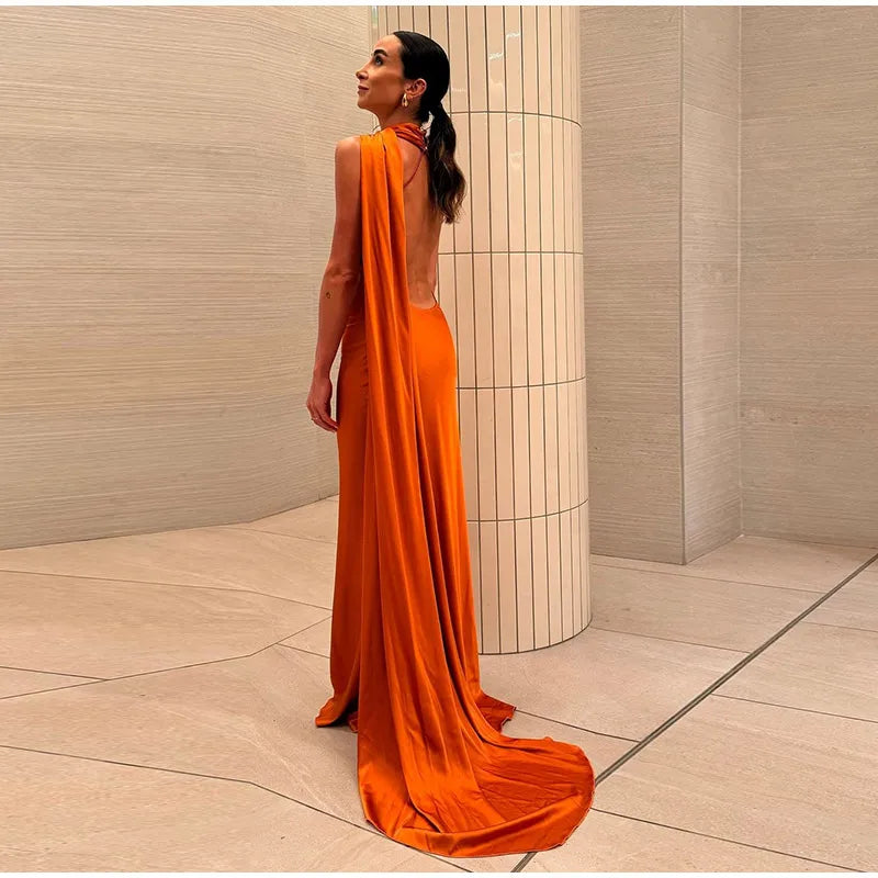 Elegant One-Shoulder Maxi Dress – Timeless Luxury