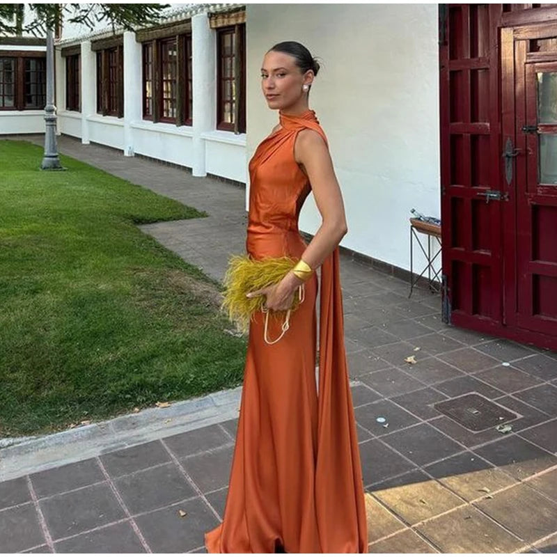 Elegant One-Shoulder Maxi Dress – Timeless Luxury