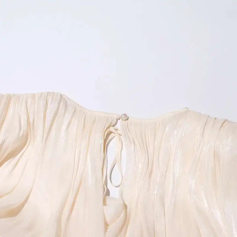 TWOTWINSTYLE Solid Blouse Mini Dresses For Women