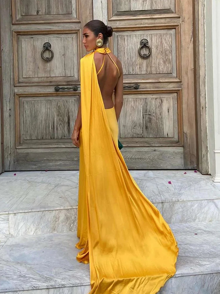 Elegant One-Shoulder Maxi Dress – Timeless Luxury