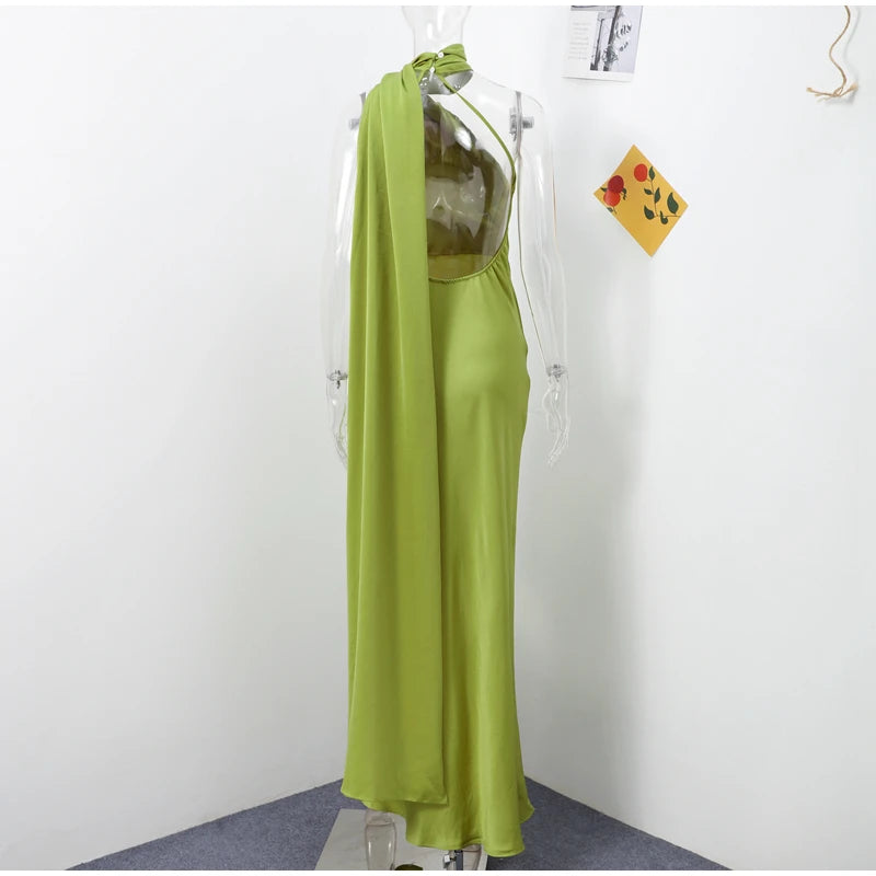 Elegant One-Shoulder Maxi Dress – Timeless Luxury