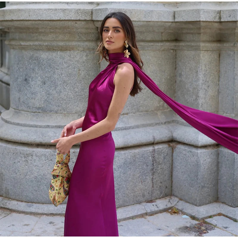 Elegant One-Shoulder Maxi Dress – Timeless Luxury