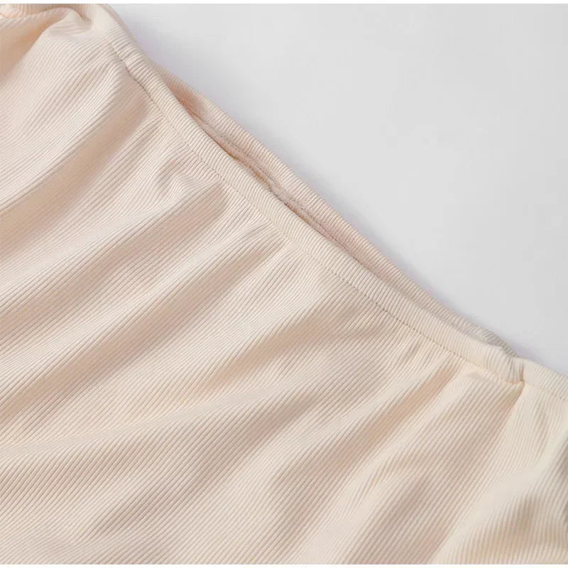Elegant scoop neck pleated dress for women
