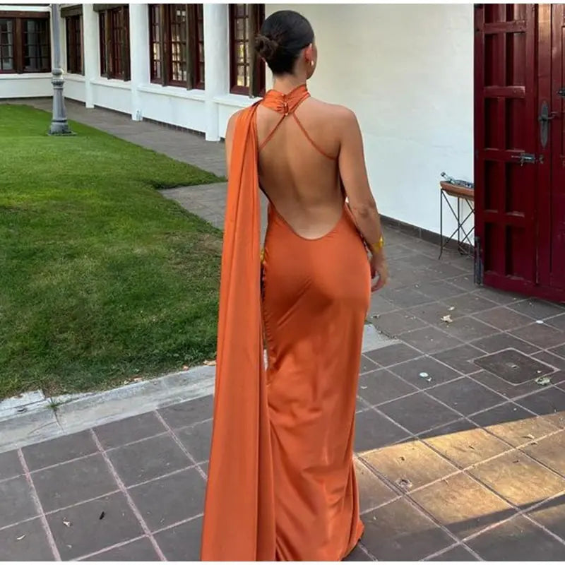 Elegant One-Shoulder Maxi Dress – Timeless Luxury