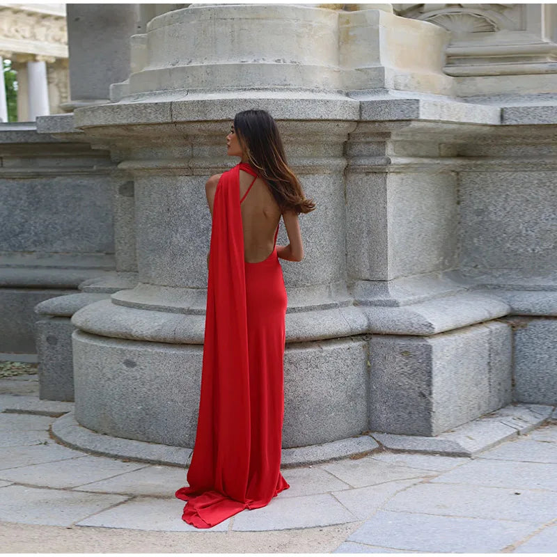 Elegant One-Shoulder Maxi Dress – Timeless Luxury
