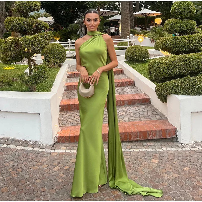 Elegant One-Shoulder Maxi Dress – Timeless Luxury