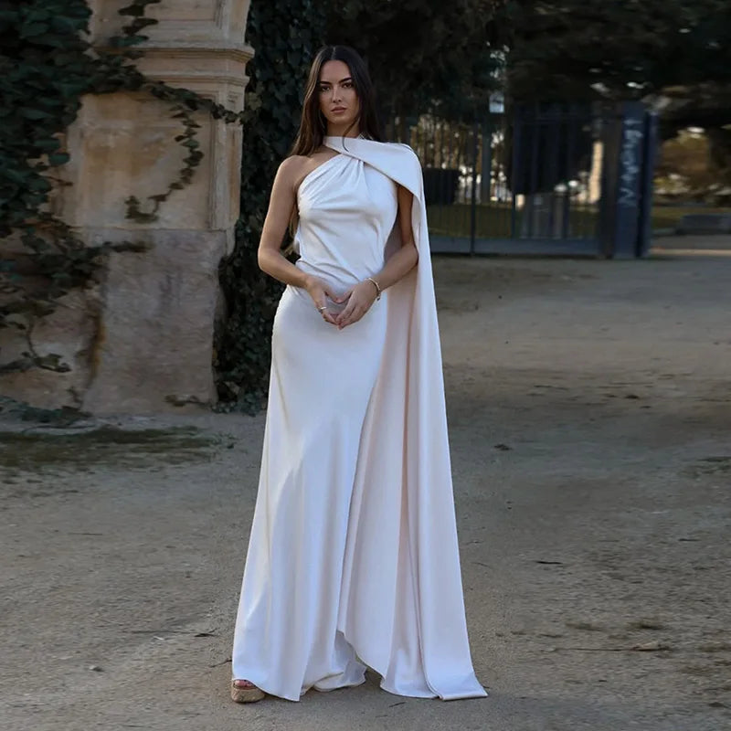 Elegant One-Shoulder Maxi Dress – Timeless Luxury