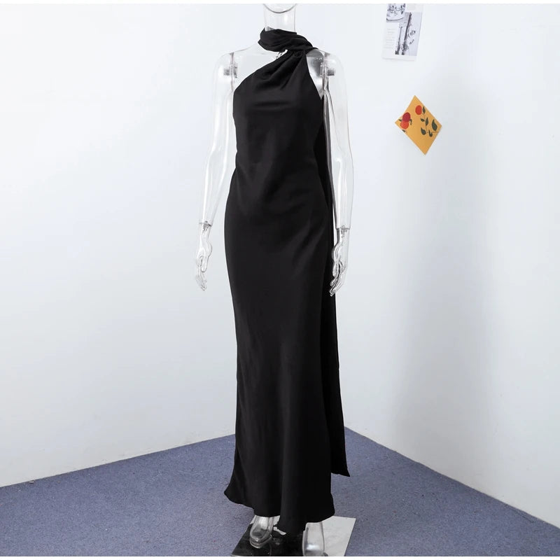 Elegant One-Shoulder Maxi Dress – Timeless Luxury