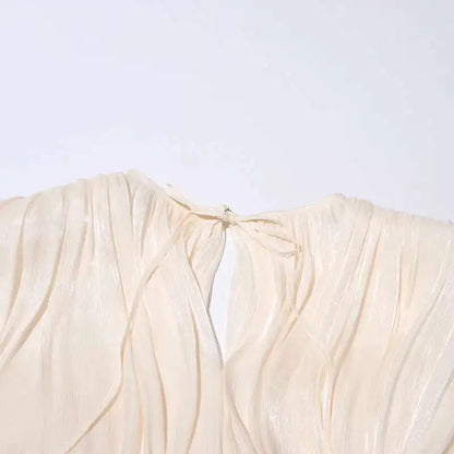 TWOTWINSTYLE Solid Blouse Mini Dresses For Women