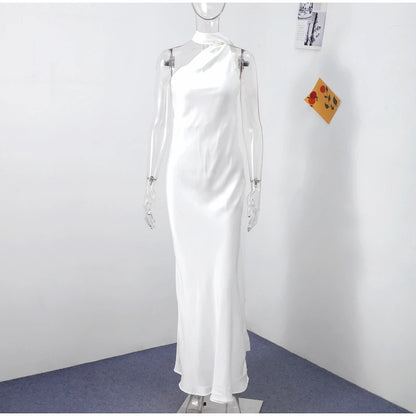 Elegant One-Shoulder Maxi Dress – Timeless Luxury