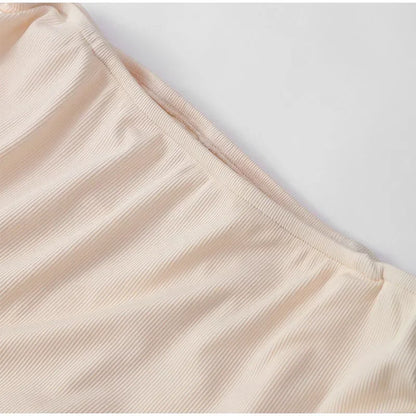 Elegant scoop neck pleated dress for women