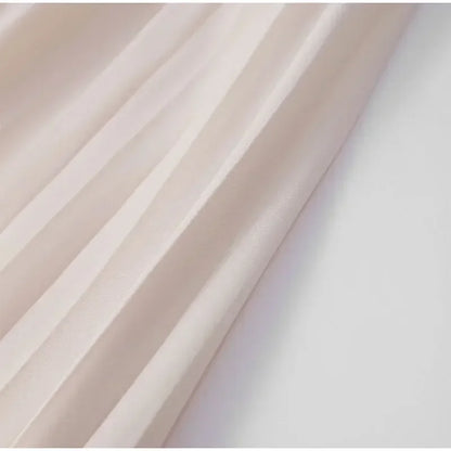 Elegant scoop neck pleated dress for women