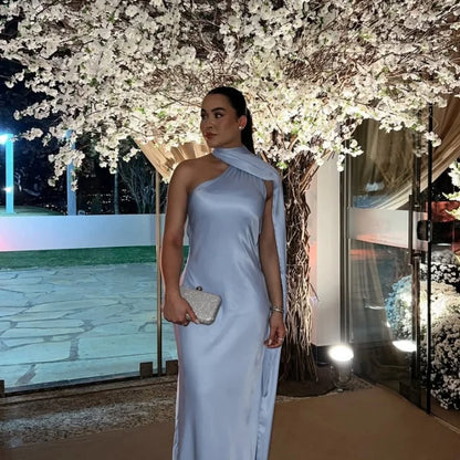Elegant One-Shoulder Maxi Dress – Timeless Luxury