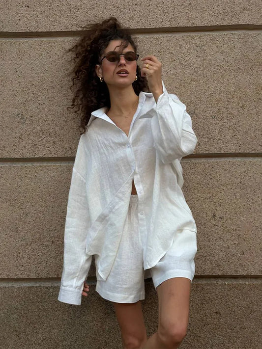 Effortless Elegance Cotton Linen Set™