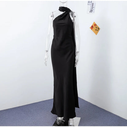 Elegant One-Shoulder Maxi Dress – Timeless Luxury